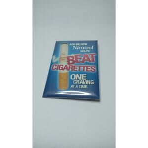 Beat Cigarettes Pin Nictrol Advertsing Pin Vintage approx. 3x5 inches